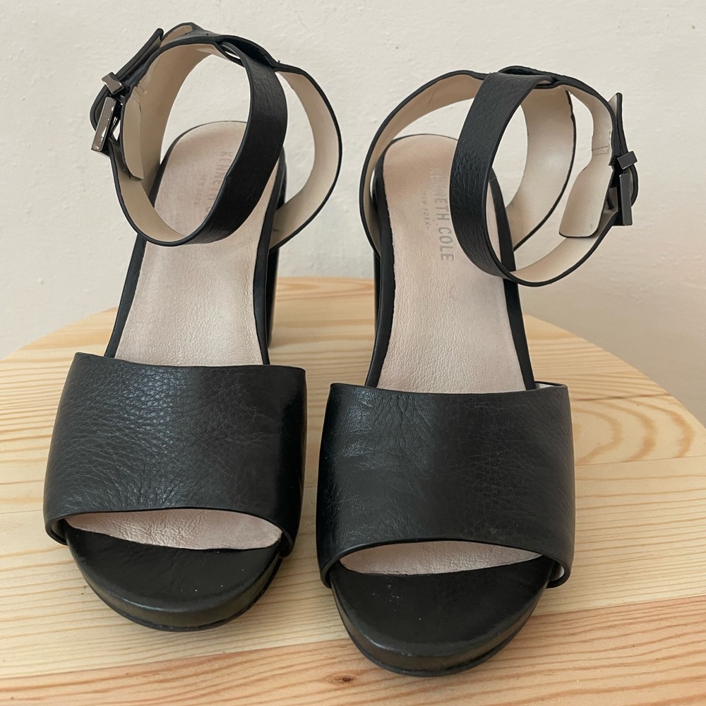 Black block heels